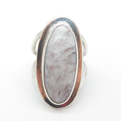 J. EBERHARD 925 Sterling Silver Vintage Real Lepidolite Southwestern Ring Size 5