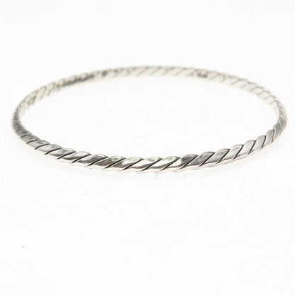 Tiffany & Co. 925 Sterling Silver Antique Art Deco Twisted Bangle Bracelet 8"