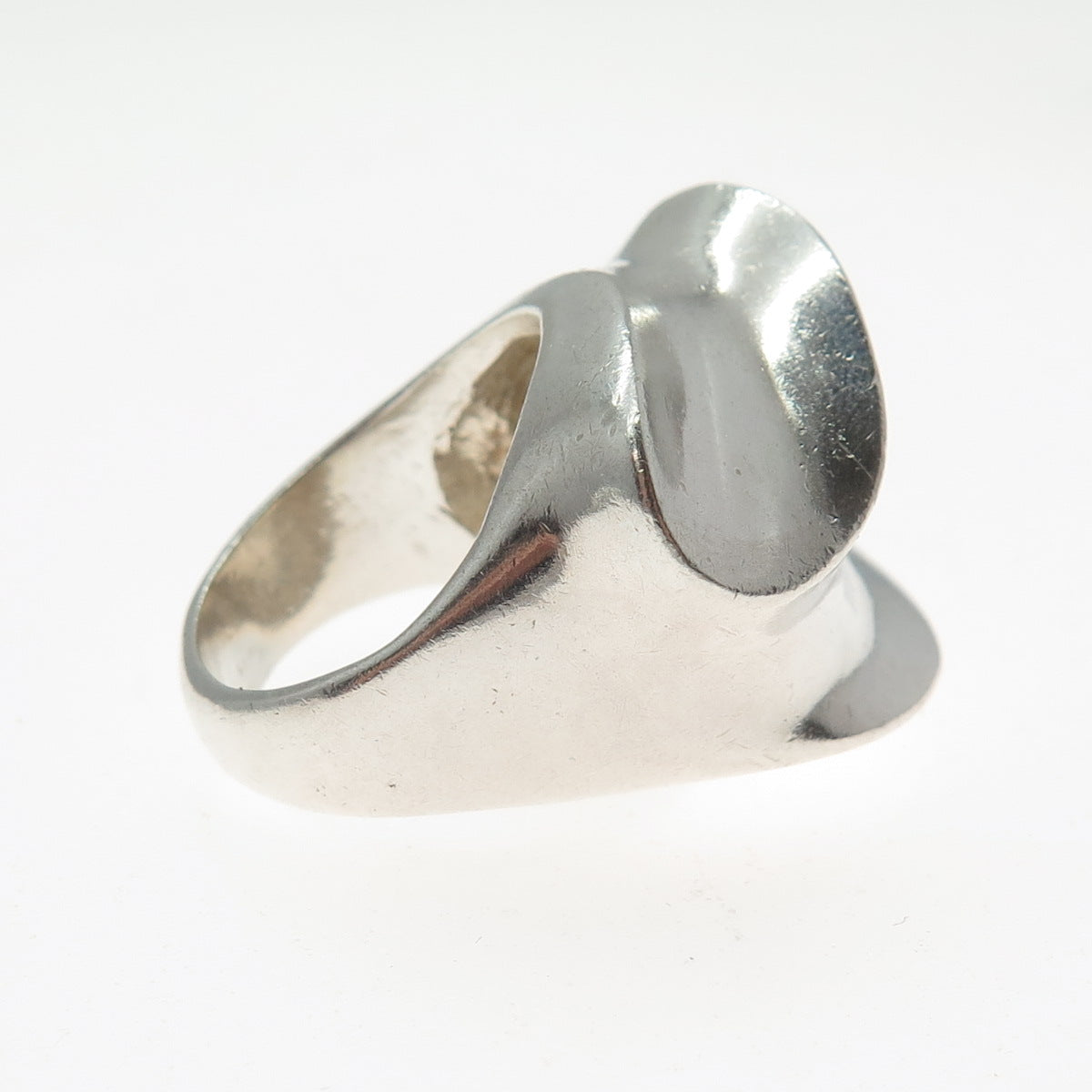 925 Sterling Silver Vintage Modernist Ring Size 6.5