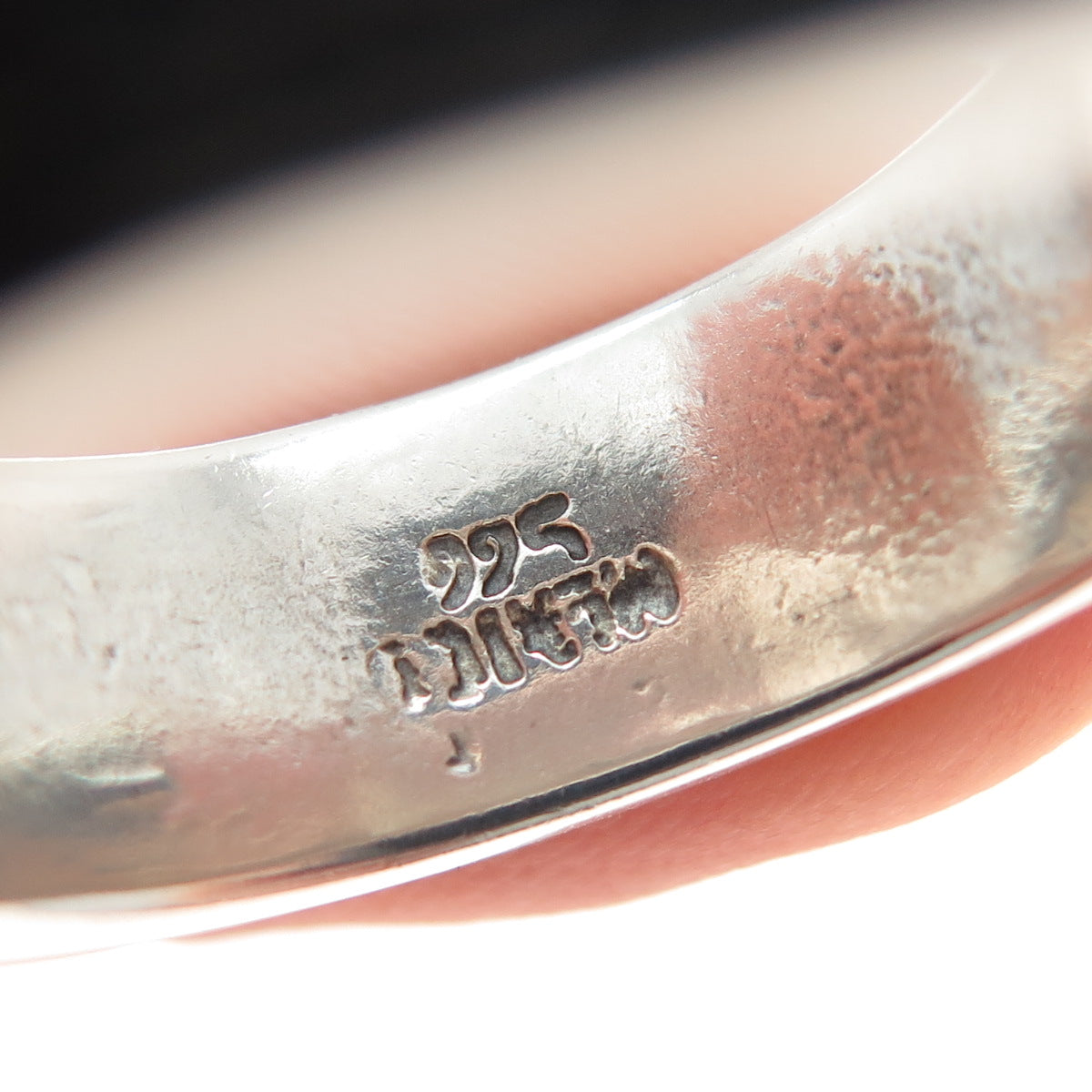 925 Sterling Silver Vintage Mexico Cat All Around Oxidized Band Ring Size 12.25