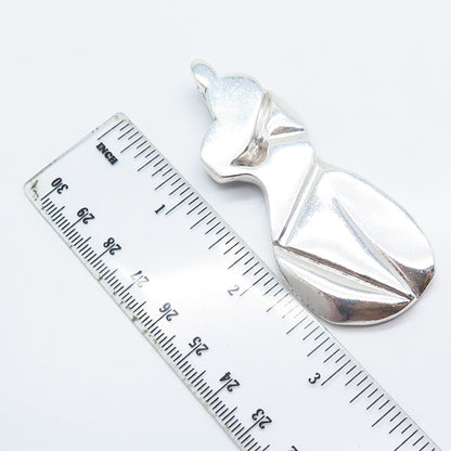 925 Sterling Silver Vintage Female Bust Pin Brooch