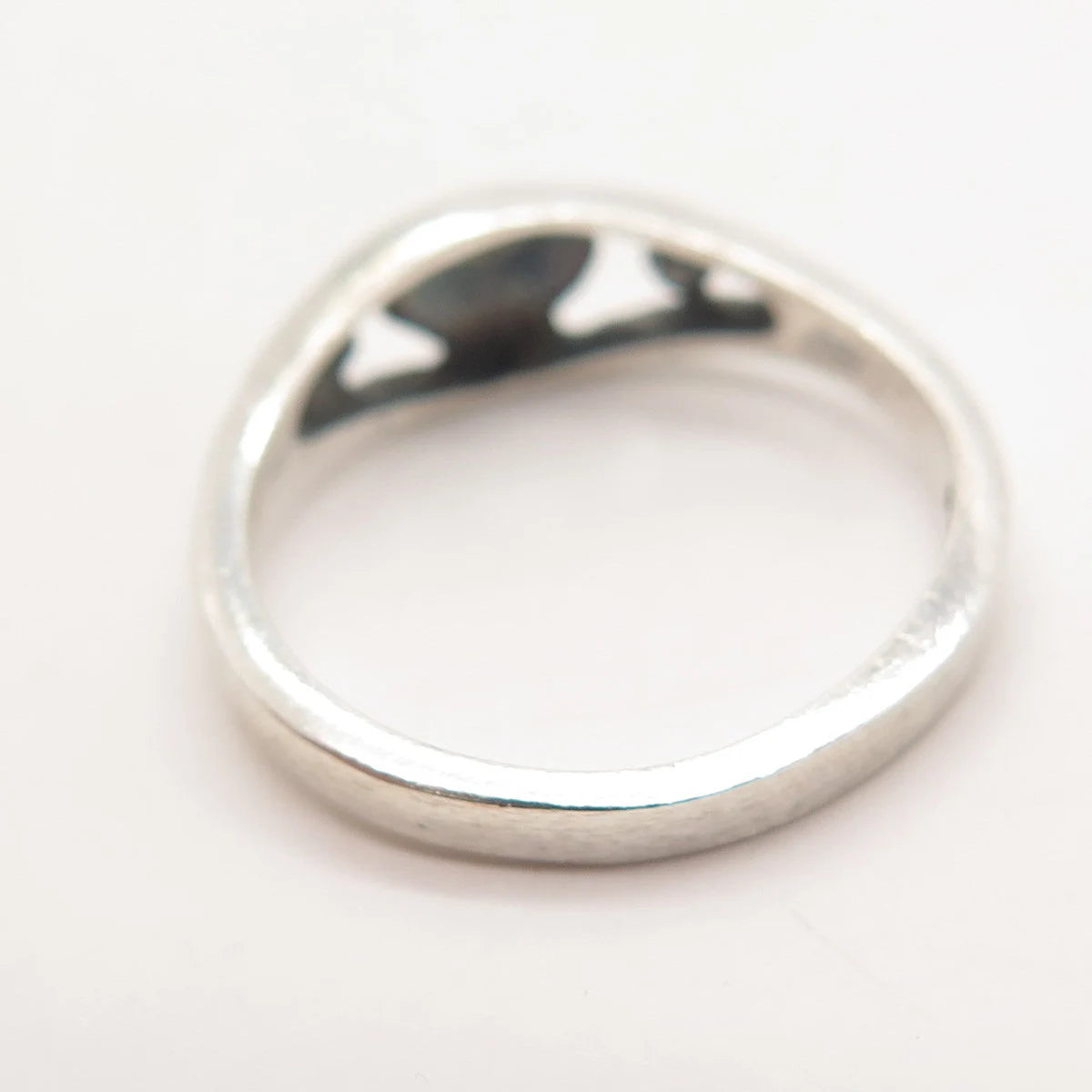 925 Sterling Silver Vintage Heart Ring Size 6.25