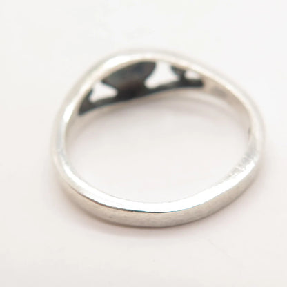 925 Sterling Silver Vintage Heart Ring Size 6.25