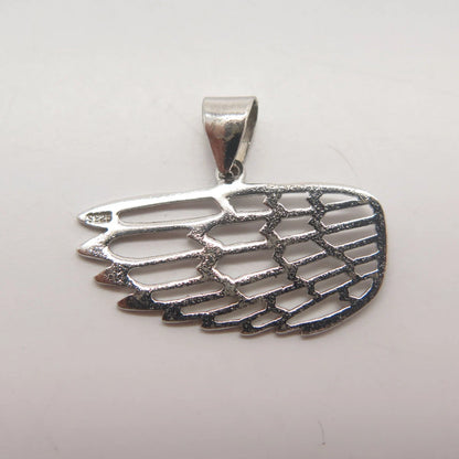 925 Sterling Silver Vintage Open Wing Pendant