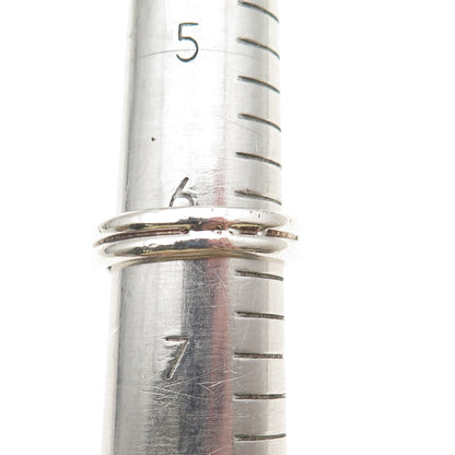 925 Sterling Silver Vintage Mexico Mariner Love Knot Oxidized Ring Size 6.5