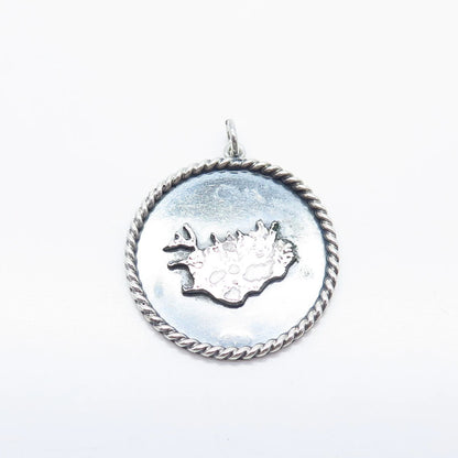 830S Silver Vintage Mainland Charm Pendant