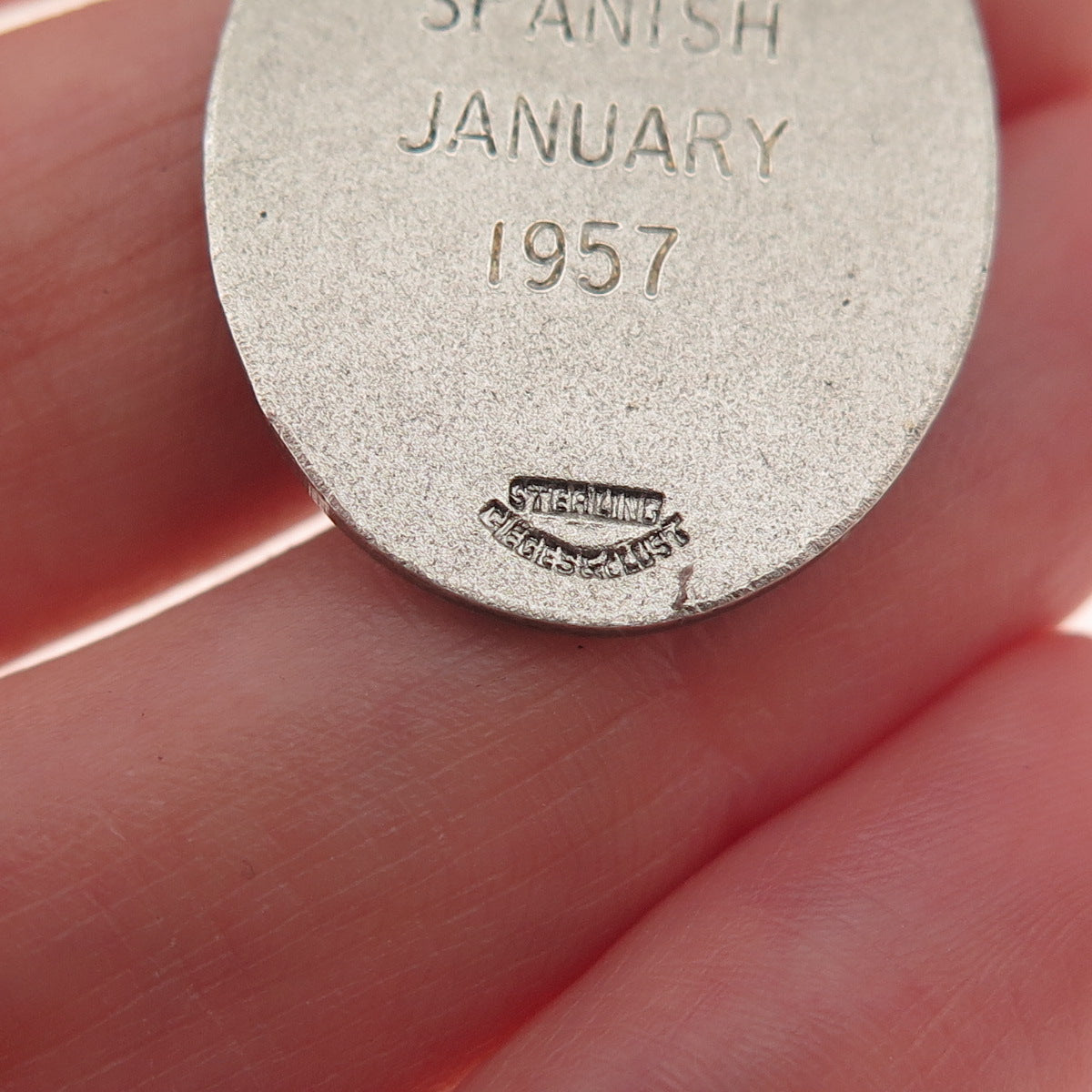 Dieges & Clust 925 Sterling Silver Vintage 1957 High School Medal Charm Pendant