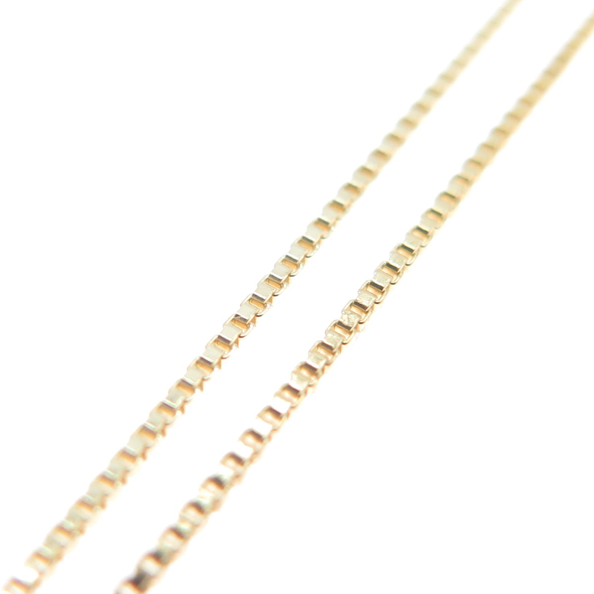 925 Sterling Silver Gold Plated Real Black Spinel & C Z Box Chain Necklace 18"