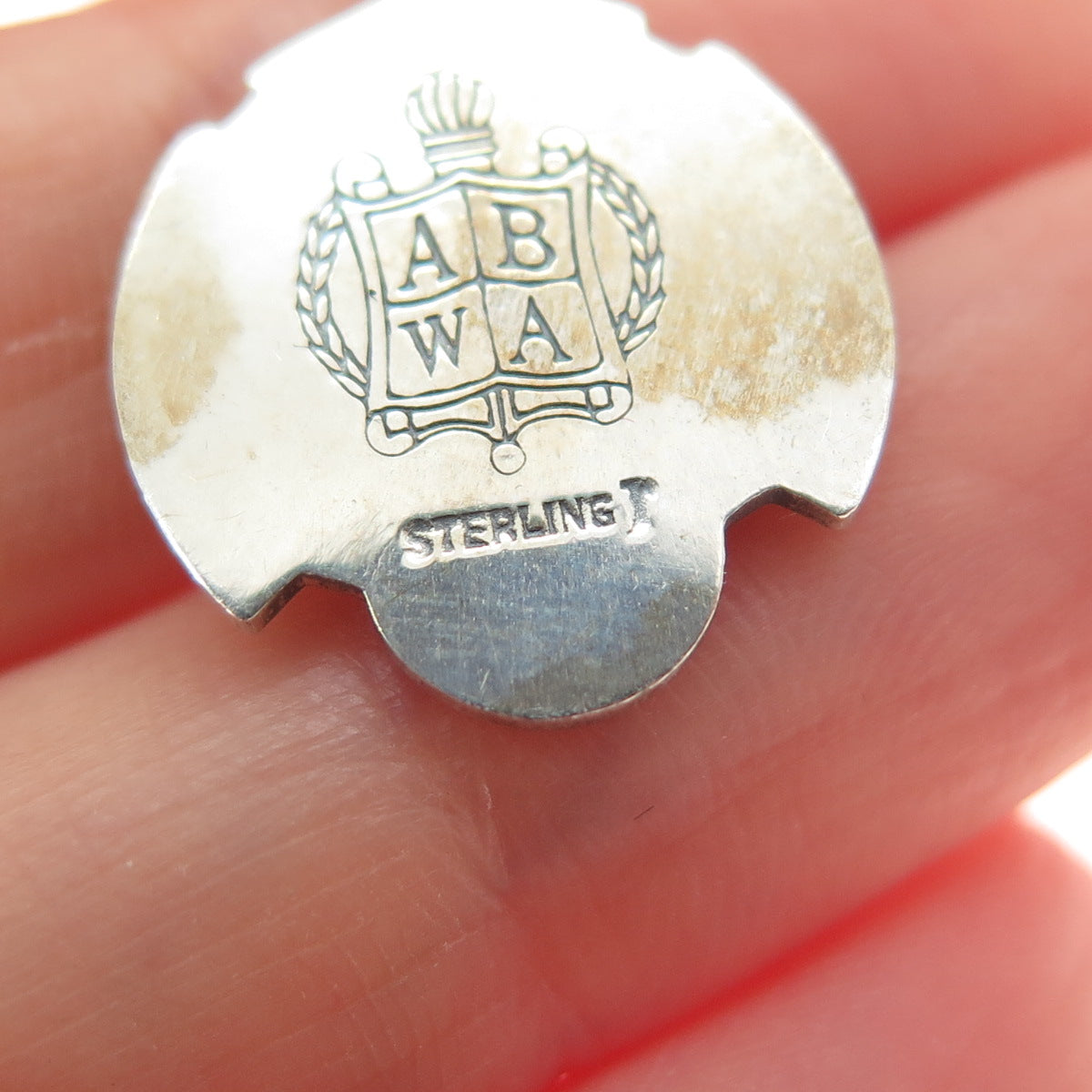 925 Sterling Silver Vintage American Business Women's Association Mini Pendant