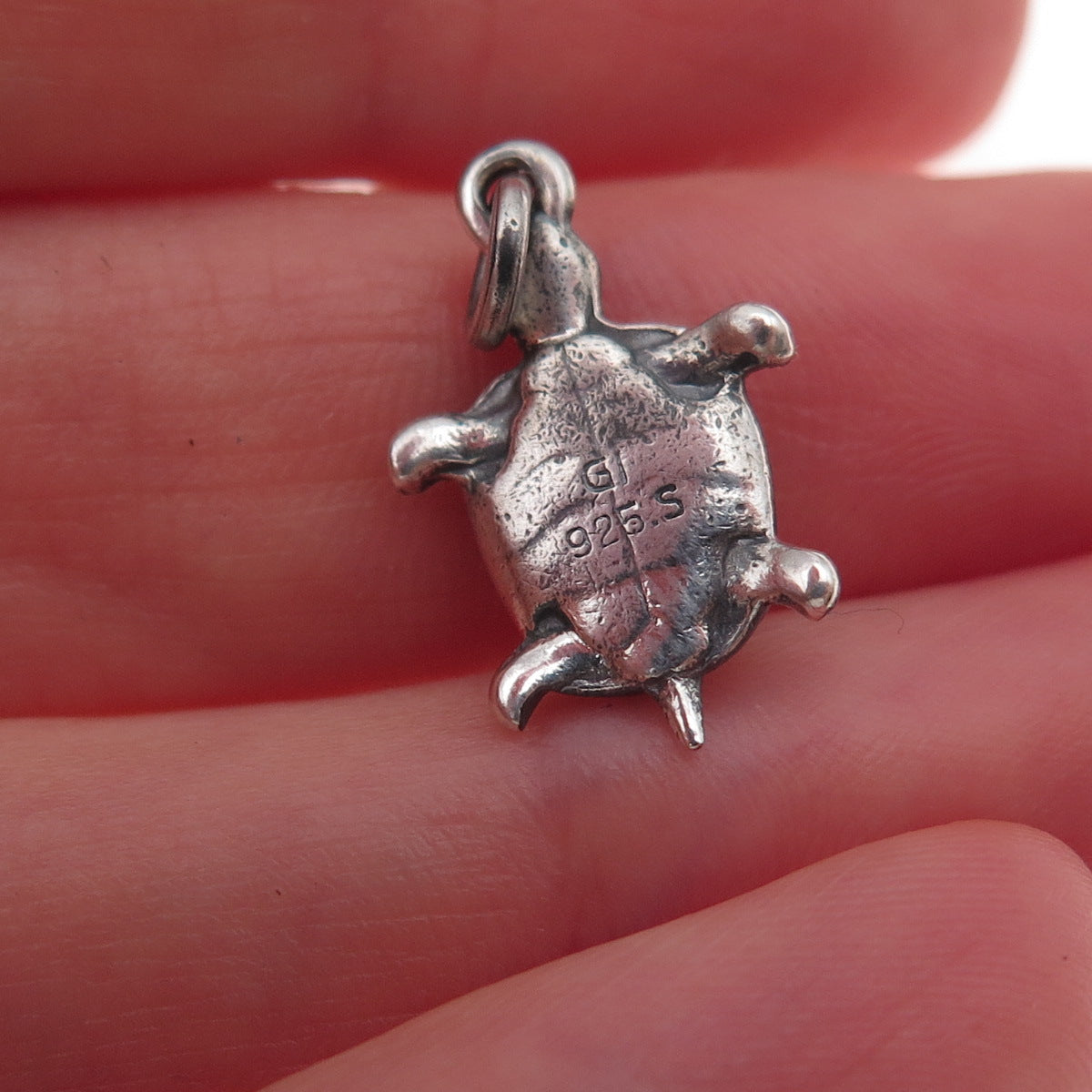 Georg Jensen 925S Sterling Silver Vintage Denmark Turtle Good Luck Charm Pendant