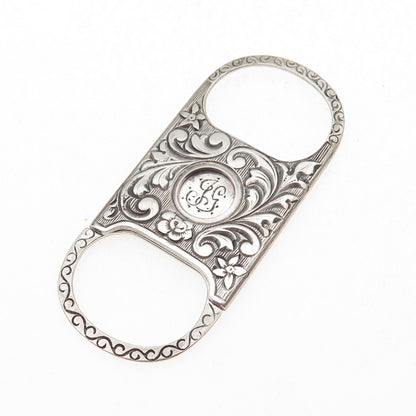 Reinhold Steinecke 925 Sterling Silver Antique 1902 JG Mono Pocket Cigar Cutter