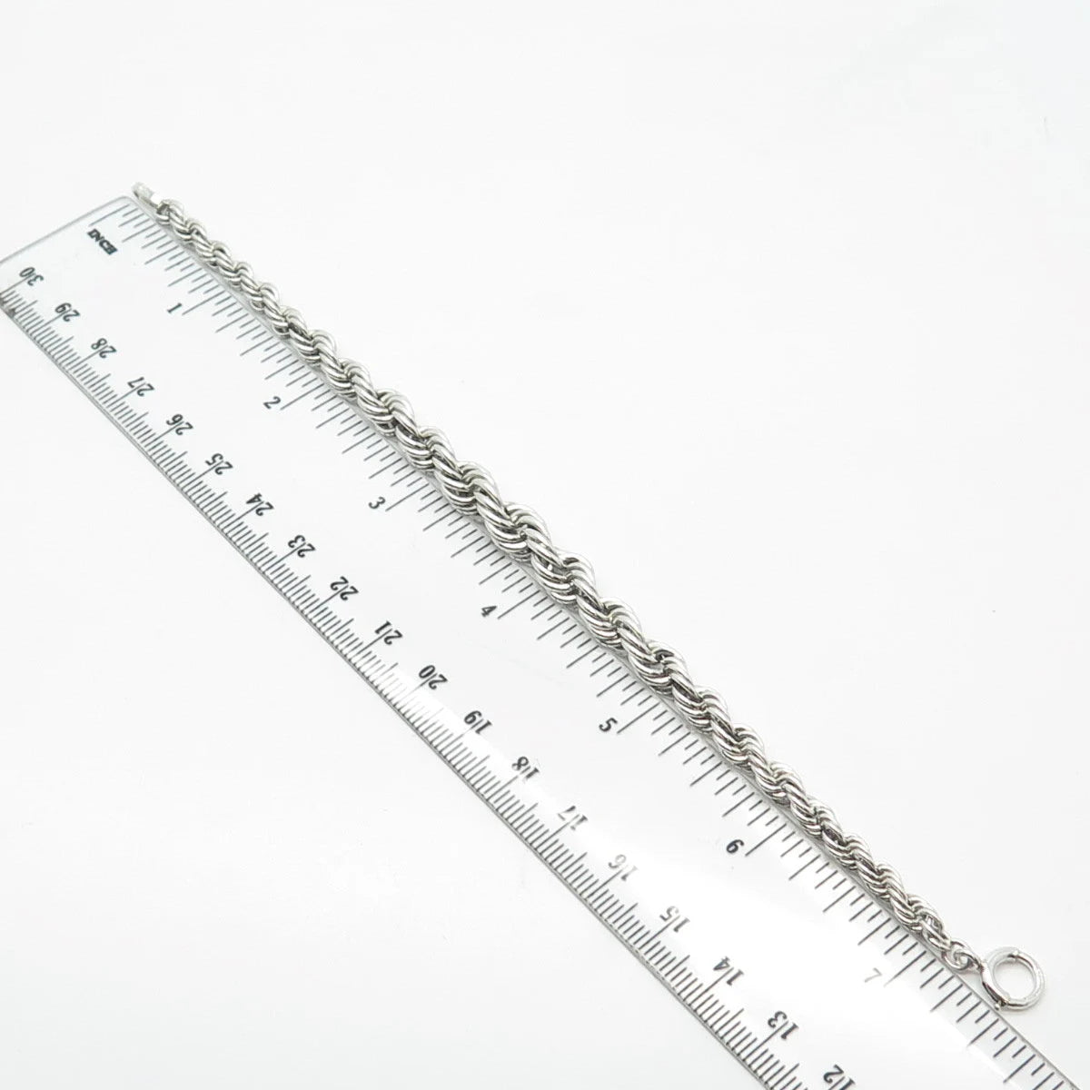 925 Sterling Silver Twisted Rope Link Bracelet 7"