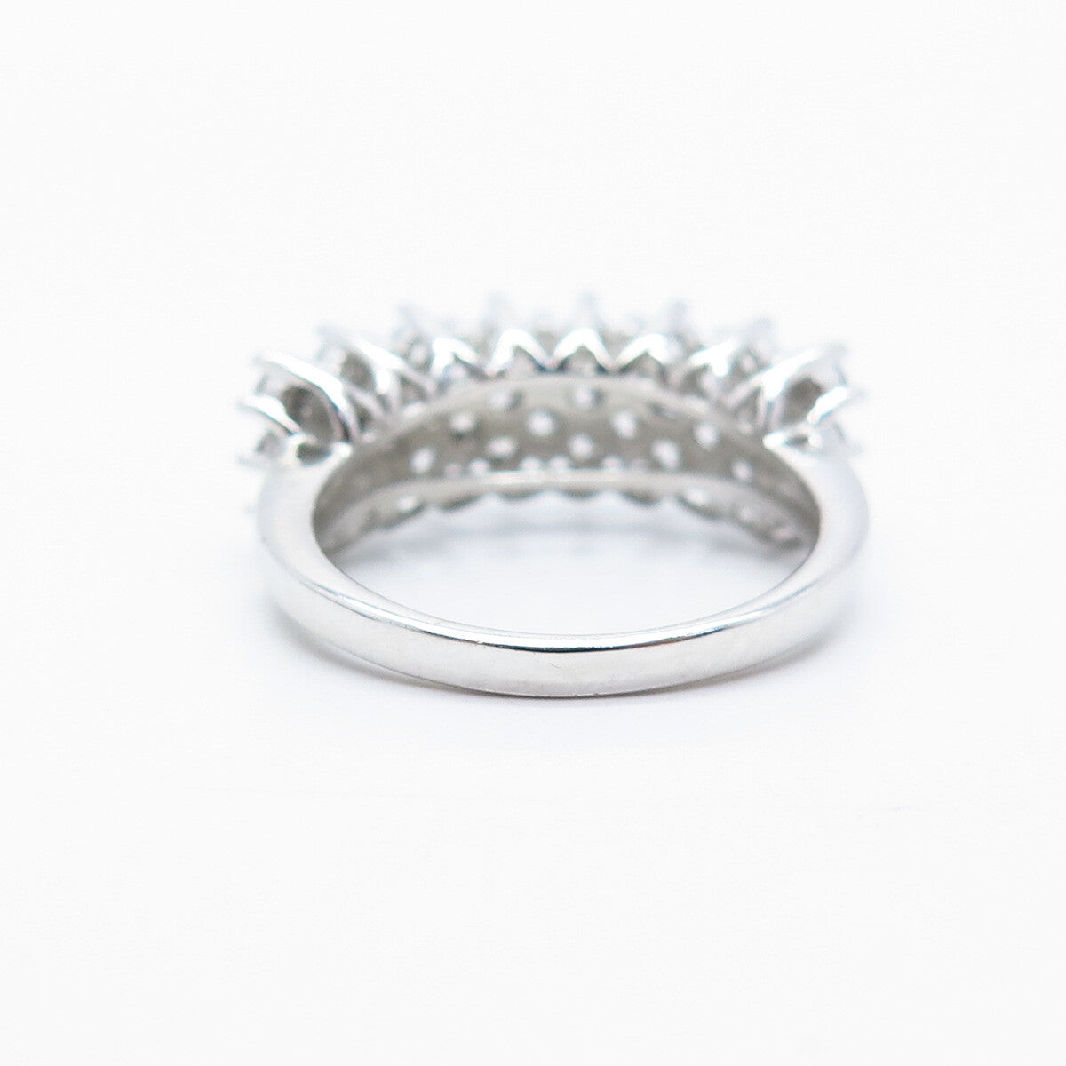 925 Sterling Silver Pave C Z Ring Size 7