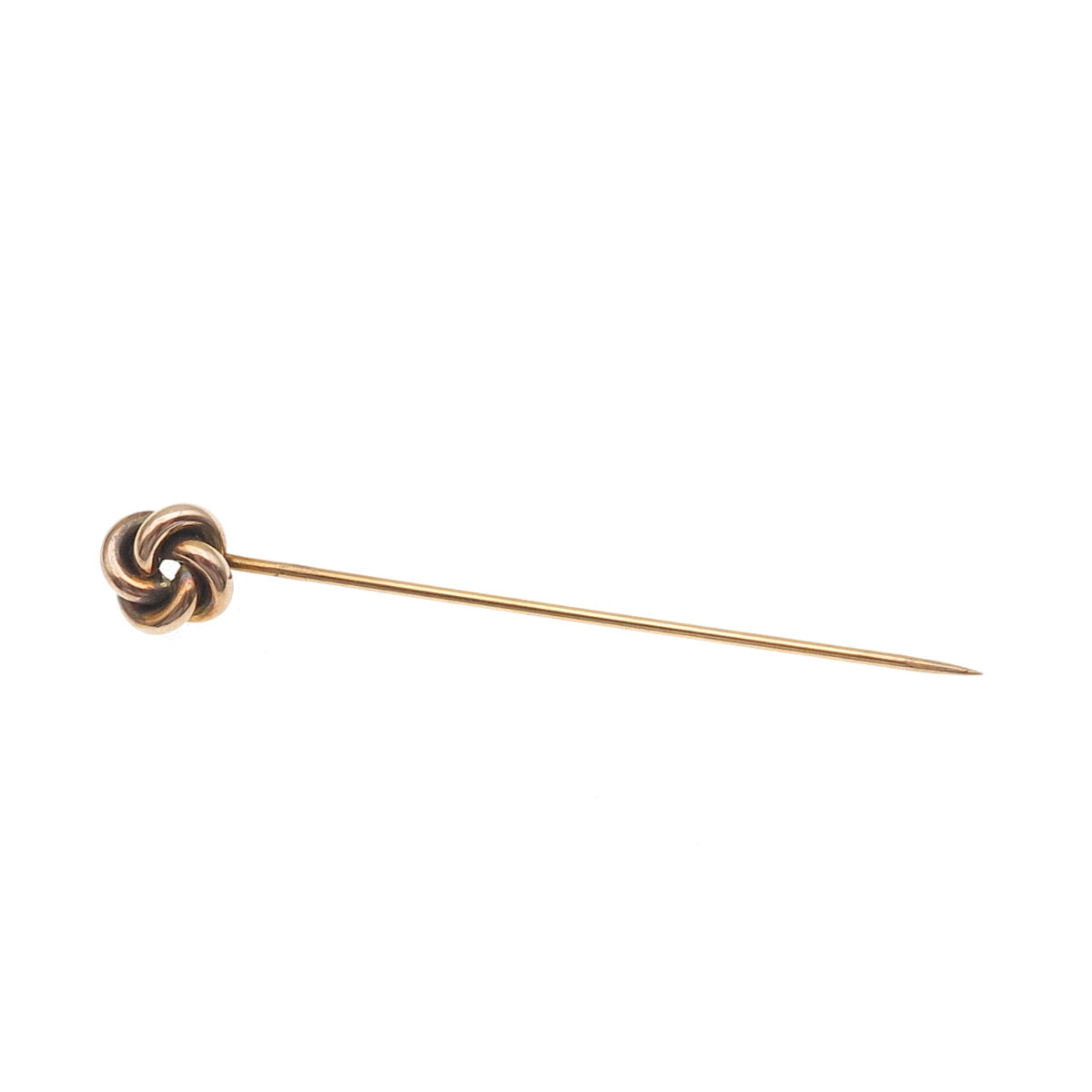 Theo W. Foster & Bro. Co. Gold Filled Antique Art Deco Twisted Knot Lapel Pin