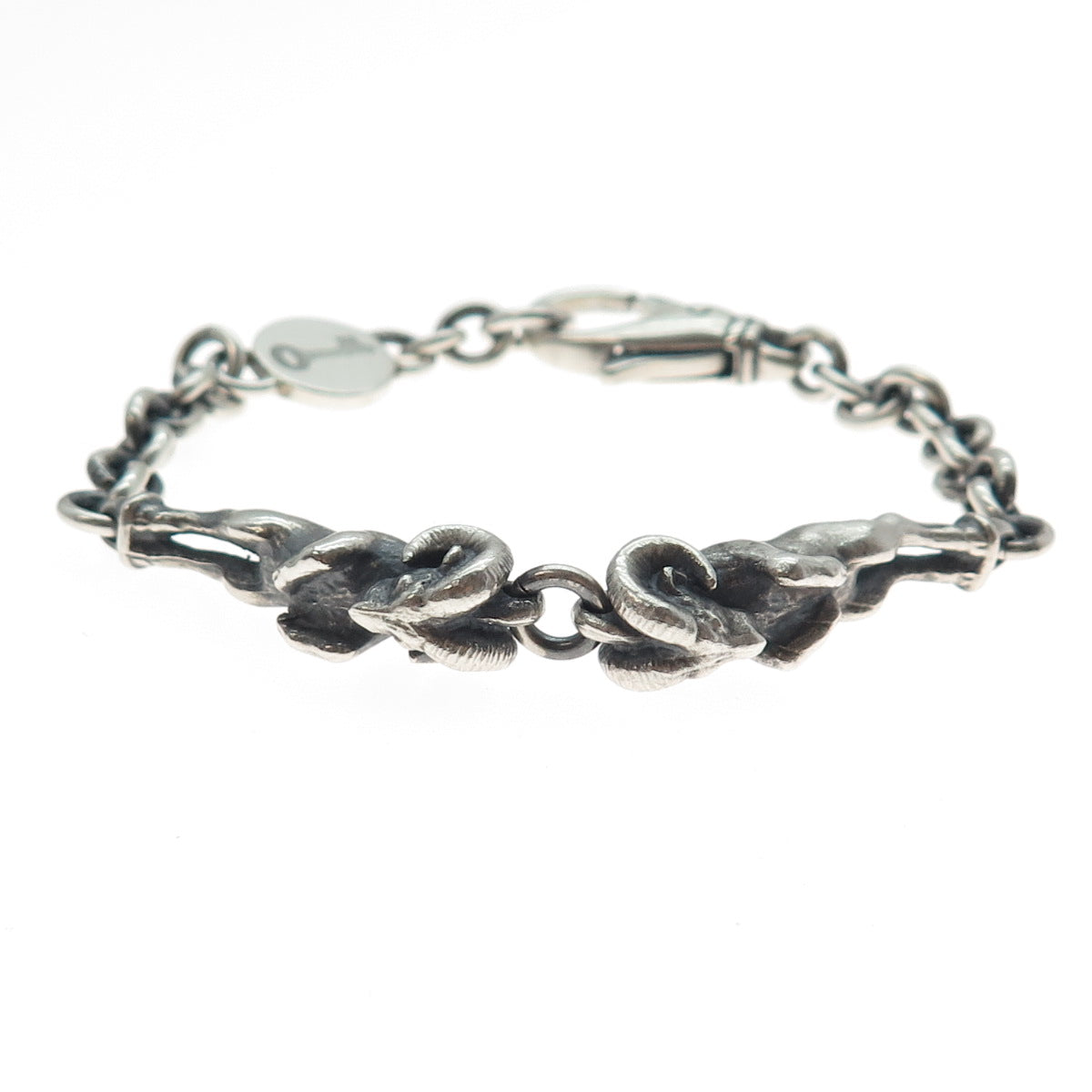 Theo Fennell 925 Sterling Silver Vintage London Aries Zodiac Sign Bracelet 6.5"