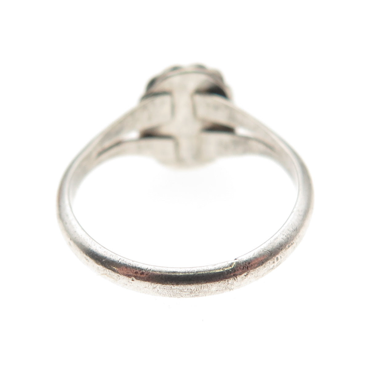 Old Pawn Sterling Silver Vintage Southwestern Turquoise Tribal Ring Size 6.25