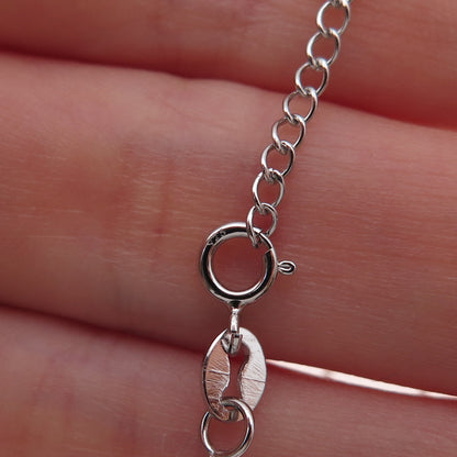 925 Sterling Silver Italy Round-Cut Champagne C Z Box Chain Necklace 16-18"