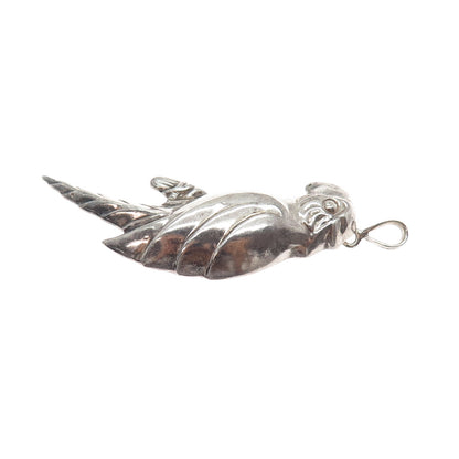 CHAPAL ZENRAY 925 Sterling Silver Vintage Parrot Bird Pin Brooch / Pendant