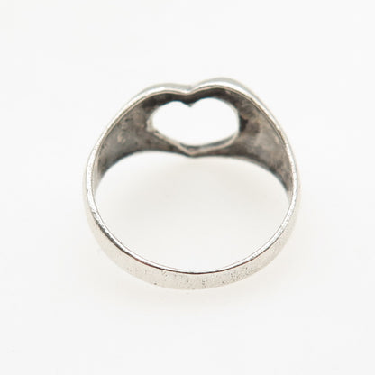 JACKSON HOLE 925 Sterling Silver Vintage Open Heart Ring Size 7.5