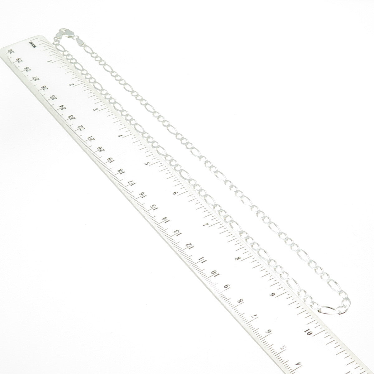 HAN 925 Sterling Silver Italy Figaro Chain Necklace 20"