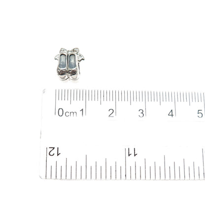 CHAMILIA 925 Sterling Silver Ballet Bow Shoes Slide Bead Charm