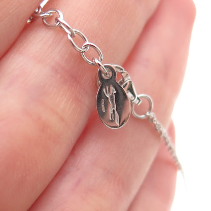 NJO Designs 925 Sterling Silver Dublin C Z Twisted Rope Chain Necklace 16-18"