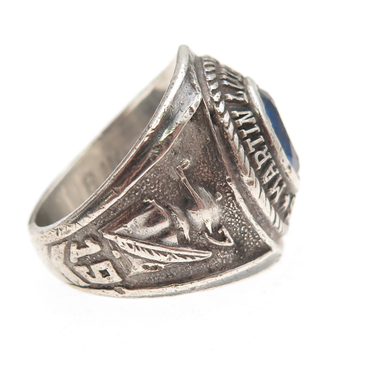 Bale 925 Sterling Vintage 1975 C Z Martin Luther King Jr. School Ring Size 7.25