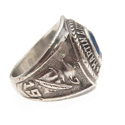 Bale 925 Sterling Vintage 1975 C Z Martin Luther King Jr. School Ring Size 7.25