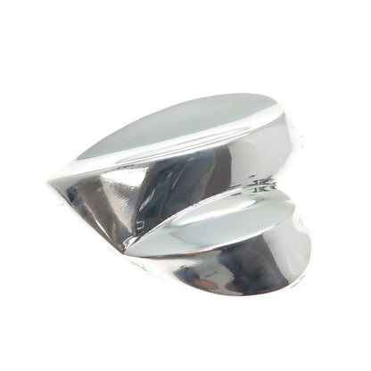 BAYANIHAN 925 Sterling Silver Vintage Modernist Heart Pin Brooch