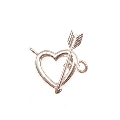 Tiffany & Co. 925 Sterling Silver Vintage 1994 Heart & Arrow Toggle Lock Clasp