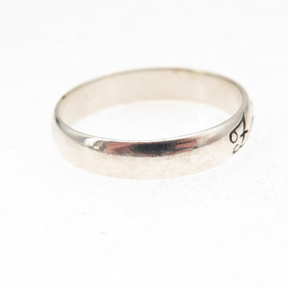 Jewelry Concepts 925 Sterling Silver Vintage Faith Love Hope Band Ring Size 12