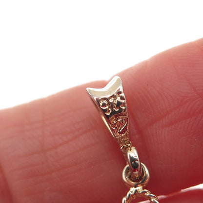 925 Sterling Silver Gold Plated Cross Charm Pendant