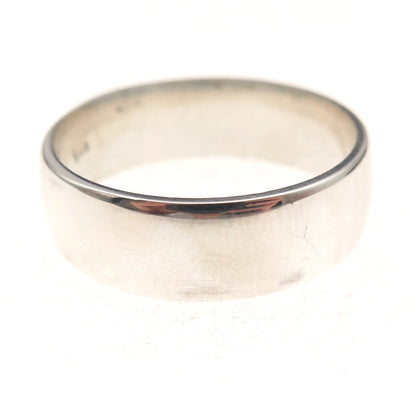 925 Sterling Silver Vintage Classic Wedding Band Ring Size 12.25