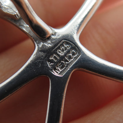 ANNIKA WITT 925 Sterling Silver Vintage Starfish Slide Charm Pendant