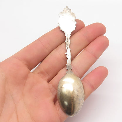 925 Sterling Silver Antique Enamel Canada Caleche Quebec Demitasse Spoon