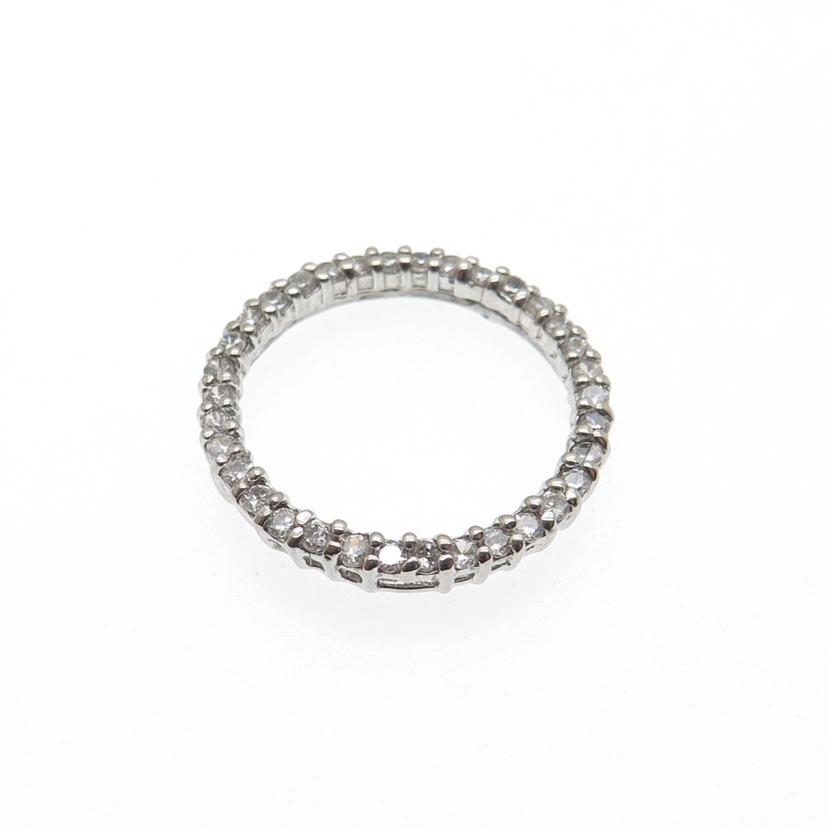 925 Sterling Silver Round-Cut C Z Circle of Life Slide Pendant