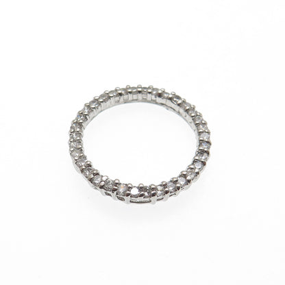925 Sterling Silver Round-Cut C Z Circle of Life Slide Pendant