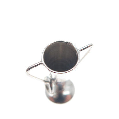WELLS 925 Sterling Silver Antique Trophy Cup Award Minimalist 3D Charm Pendant