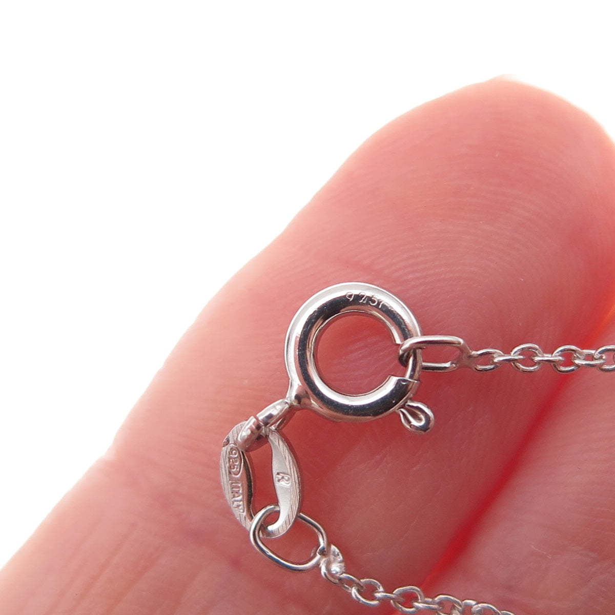 925 Sterling Silver Real Diamond & Amethyst Cable Chain Necklace 18"