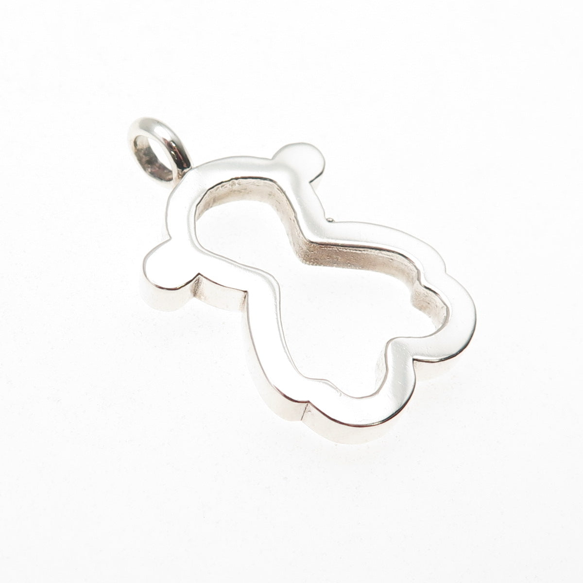 925 Sterling Silver Vintage Teddy Bear Charm Pendant