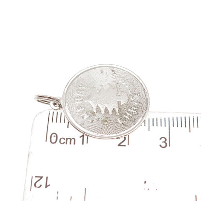Town & Country 925 Sterling Silver Vintage Merry Christmas Tree Charm Pendant