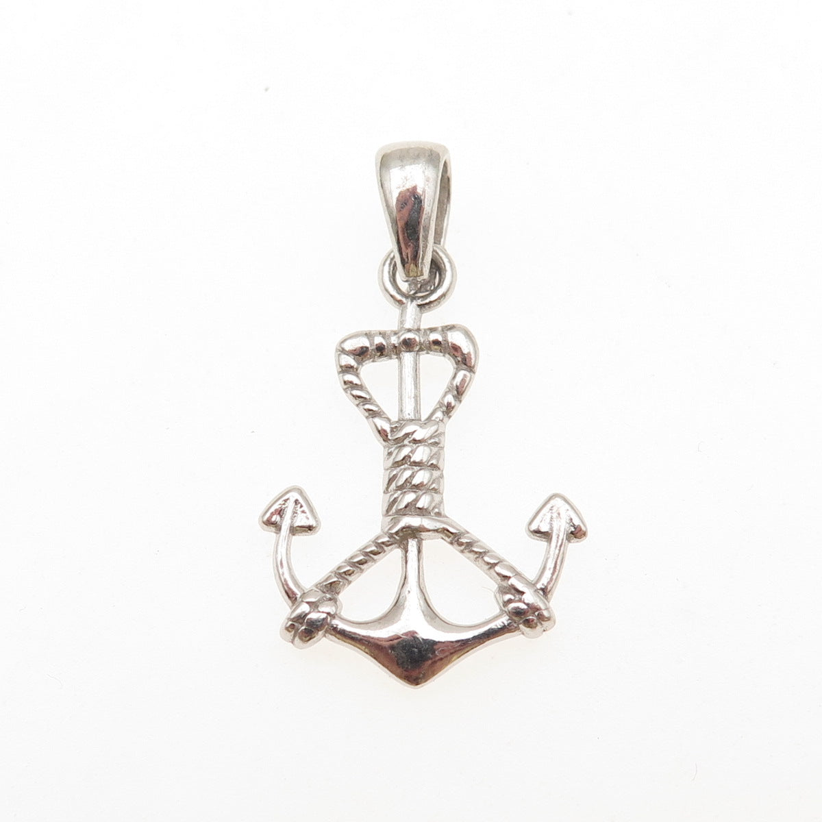 925 Sterling Silver Vintage Anchor Charm Pendant