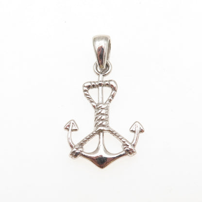 925 Sterling Silver Vintage Anchor Charm Pendant
