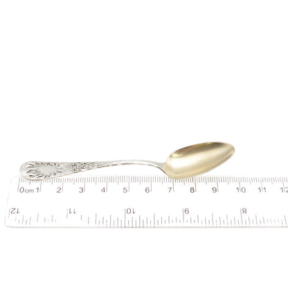 WALLACE 925 Sterling Silver Antique Art Deco Flame Coffee Spoon