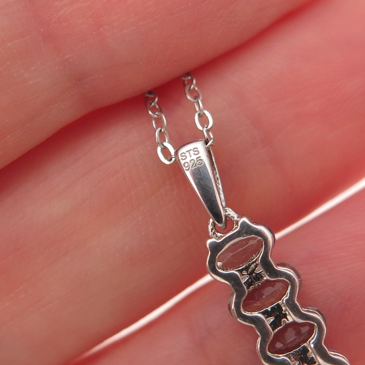 Chuck Clemency 925 Sterling Silver Real Iolite Cable Chain Necklace 20"