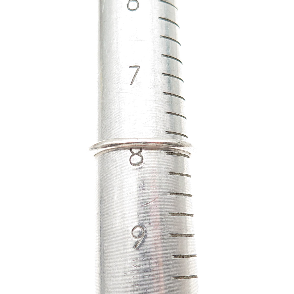 925 Sterling Silver Vintage Real Round-Cut Amethyst Modernist Ring Size 8