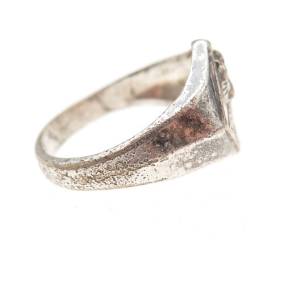 Clark & Coombs 925 Sterling Silver Vintage Cub Boy's Scout Ring Size 7.75