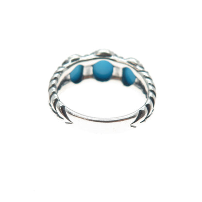 CAROLYN POLLACK American West Old Pawn Sterling Vintage Turquoise Ring Size 7.25