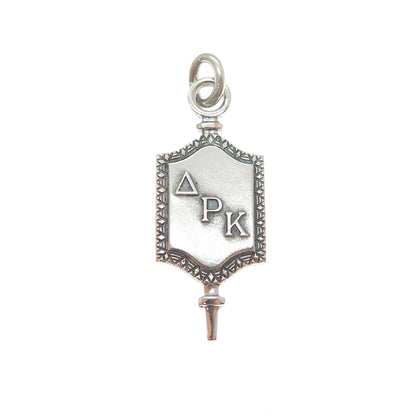 925 Sterling Silver Vintage Delta Pi Kappa Sorority Key Charm Pendant