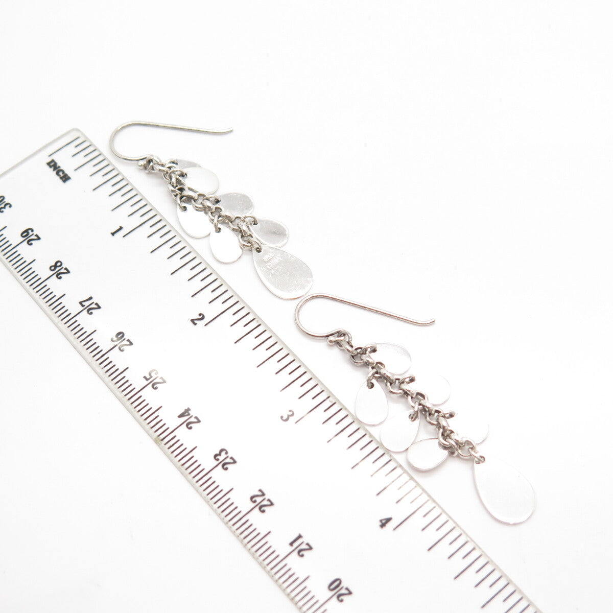 925 Sterling Silver Rolo Chain Dangling Earrings